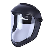 Segolike Escudo Facial de Casco Visera de policarbonato Cubierta Protectora Casco de Soldadura de Esmerilado de Seguridad, con ópticas exc, Máscara antivaho