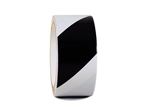 ▶  Cinta de advertencia de seguridad laminada resistente a rayas de peligro, superficie brillante, para marcado de carril de piso (disponible en varios tamaños y colores): 3 pulgadas x 16 yardas. (Paquete de 8)