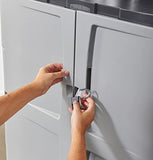 Rubbermaid - Armario de Almacenamiento pequeño con Puertas, Armario de Almacenamiento con Cerradura, 45.7 cm de Profundidad x 91.4 cm de Ancho x 91.7 cm de Alto, Gris/Negro