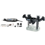 ▶ DREMEL 4300 - Rotativa con 5 aditamentos y 40 Accesorios, Aditamento de Base para Fresar, 335-01