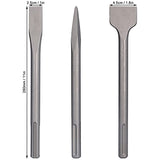 ▶ Juego de broca cincel para taladro de martillo, herramienta de extracción de hormigón, juego de cinceles para ahorrar mano de obra, 3 piezas, tamaño estándar para para para(SDS MAX (cinco hoyos))