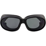 ▶ Gafas de sol de seguridad industriales globales para motocicleta se adapta a las lentes ahumadas con las normas ANSI Z87.1 para gafas de seguridad con relleno de espuma suave y aireada viene con bolsa de almacenamiento y correa