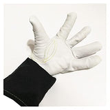 ▶Guantes de  Soldador Spot TIGNO Guantes de Soldadura Sensibles Suaves 30 cm (12") Guantes de Piel de Cabra Guantes de Soldadura de Manguitos de Cuero Peso Ligero y ampliamente Utilizado