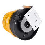 Raguso Luz de Advertencia de baliza con energía Solar de 2 V, luz de Advertencia LED, lámpara Intermitente Solar para camión, Tractor para Carretilla elevadora, Motor de Bomberos(Yellow)