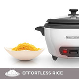 ▶ BLACK+DECKER Arrocera de 6 Tazas, Blanca