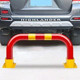 ▶ Barrera de estacionamiento Plegable para Garaje U Cicatriz Bloqueo de Espacio de estacionamiento Poste de estacionamiento de Seguridad Entrada de bolardo con Cerradura y Pernos