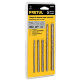 ▶Juego de  brocas 5 para concreto Pretul JBCP-5,