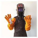 ▶ Guantes de Soldador Spot MUÑECO Guantes de 14"35 cm Splith Cowhide Worker Worker Gloves Reforzado Thumb Palm Revista Guante de Soldadura de Palanca Peso Ligero y ampliamente Utilizado