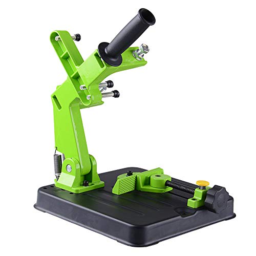 ▶ Soporte de amoladora angular multifuncional - Accesorios para herramientas eléctricas para trabajar el metal multifuncional Soporte de aluminio DIY Soporte de soporte de amoladora angular de base de hierro Soporte para máquina de corte Soporte de