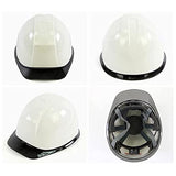 ▶ Casco de Seguridad con Trinquete de 6 Puntos Casco de Protección de Cabeza Ajustable Casco de Construcción Casco Duro Industrial/White / 1 PCS