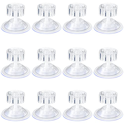 ▶ 12 piezas de ventosa de tuerca de tornillo totalmente transparente fuerte de 1.78 pulgadas, ventosa transparente de ajuste de mano con tuerca de presión, ventosa, gancho de tuerca de tornillo, ventosa de vidrio para mesa para el hogar