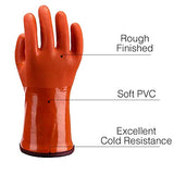 ▶ Guantes resistentes a los productos químicos y al aceite, trabajo en congelador, guantes cálidos, antideslizantes, ultra flexibles (1 par)