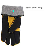 ▶Guantes de soldador, de piel, resistentes al calor, resistentes al fuego, con costuras de Kevlar, resistentes al calor, para soldar, horno, parrilla, barbacoa, chimenea, estufa, soporte para ollas, soldador, 40,6 cm