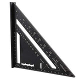 Herramientas Carpintería  Aleación de Aluminio de 7 Pulgadas Triángulo Carpintería Cuadrado Carpintero Cuadrado Herramienta de Diseño Triángulo Transportador de ángulos (Métrico)
