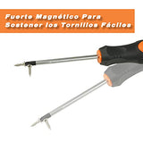 ▶ Juego de 6 Desarmadores con Punta Magnética herramienta Phillips y Flathead Destornillador Juego de Destornilladores con Cómoda Manija Antideslizante, SW-813601002