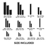 ▶ NEIKO  Juego surtido de pines con caja de almacenamiento | Acero de resorte | 315 piezas, color negro