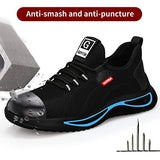 ▶  GLANOUDUN Zapatos de Trabajo de Seguridad para Hombres Zapatos de Acero Peso Ligero Transpirable Zapatos de Trabajo para Trabajadores Zapatos de protección