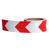 ▶ Cinta reflectante de seguridad blanca y roja impermeable de alta visibilidad de 2 pulgadas x 30 pies, cinta reflectora de visibilidad para remolques, camiones, coches
