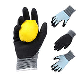 ▶ Guantes Jardinería  de verano para niños, guantes de jardín con revestimiento de látex, sensación de hielo y diseño de panal, 3 pares, XXS