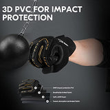 Vgo 1 par de guantes de trabajo de seguridad, guantes de mecánico, guantes de impacto, guantes antivibración, guantes de rigor, resistentes (talla XL, negro, SL8849)