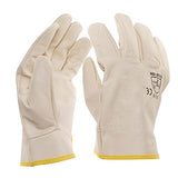 ▶ Guantes de Soldador con Aislamiento térmico Protección de Alta Temperatura Protección Laboral Guantes Cortos de Cuero