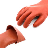 Guantes de goma aislados eléctricos para electricista, 12 KV, guantes de trabajo de seguridad de alto voltaje, aislantes para lineman