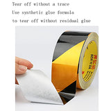 ▶ Rollo de cinta de seguridad reflectante a prueba de agua 50 mm * 25 m Cinta de señalización de piso con rayas amarillas y negras Cinta de advertencia de peligro y precaución Cinta de advertencia aut
