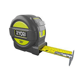 ▶ RYOBI   25 pies. Cinta métrica con clip para cinturón