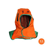 ▶ Capucha de soldadura transpirable, de malla interior lavable gorro de soldadura ajustable a prueba de polvo para soldador, soldadura, naranja XL