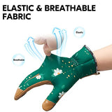 ▶ Guantes de jardinería  para mujer, guantes de trabajo de piel de cabra, protección contra cortes (talla S, verde oscuro, GA7476)