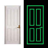 Rollo de cinta fluorescente luminosa de emergencia, 3 metros Cinta luminosa de PVC Escalera de seguridad en el piso Advertencia(2,5 cm * 3 Mt)