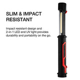 🔦 Linterna recargable NEIKO Cordless COB LED and UV Work Light | Max 1000 Lumens | 8 Hour Run Time | Rechargeable 4000 mAh Li-Ion Battery | USB Charging | 5 Modes: 1000, 800, 600, 400, 200 Lumens | Magnetic Hooks