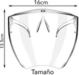 FACECHIELD Careta Protectora - Careta Con Lentes - Careta De Policarbonato - Careta Protector Facial - Caretas Protectoras Covid, Colores 1 PZ (AZUL)