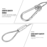 ibasenice 5 Piezas Luces Cables de Seguridad de Acero Inoxidable Cuerda de Seguridad para DJ Iluminación Par Luz Cabeza Móvil Cables de Iluminación
