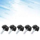 ▶ Tornillo de Mariposa Roscado Macho de 5 Piezas, Tornillo de Mariposa Con Mango de Plástico M6 de 25 Mm, Tornillo de Cabeza de Estrella de Cinco Puntas, Perilla de Agarre Roscadatornillo combinado