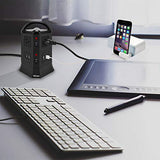▶ Power Strip Torre de Regleta Enchufe de Energía USB Multifuncional con 4 Puertos de Carga