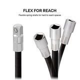 ▶ NEIKO  Juego de barras de extensión flexible (2 piezas), 1/4" x 3/8" – 6" x 8"