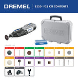 ▶ DREMEL  8220-1/28 Herramienta rotativa con 1 aditamento y 28 accesorios