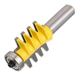 BROCA  Wolfride 1/2" Cuchillo de Espiga Biselado, Carril Reversible Dedo Bit Unión Cónica Tenon Fresas de Carpintero Para Trabajar la Madera Herramientas - Amarillo