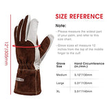 ▶ Guantes de soldador específicos TIG de cuero de grano de 12 pulgadas, guantes resistentes al calor y al fuego para soldador, guantes de piel de cabra para soldador, soldadura TIG, parrilla, chimenea, horno, barbacoa (M)