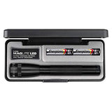 ▶ MAGLITE Mini linterna LED de 2 pilas AA en caja de presentación negra