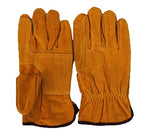 ▶Guantes de la soldador de Cuero, Guantes Protectores de Aislamiento térmico Duradero. Guantes Protectores