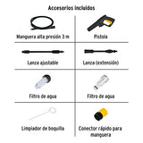 ▶PRETUL -1300P Hidrolavadora Eléctrica, 1300 PSI, 1200 W, 4.8 L/min
