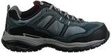 Skechers, Zapatos para trabajo antideslizantes, Soft Stride Grinnel 77013EW, Azul/Gris, 28 Horma Extra Ancha
