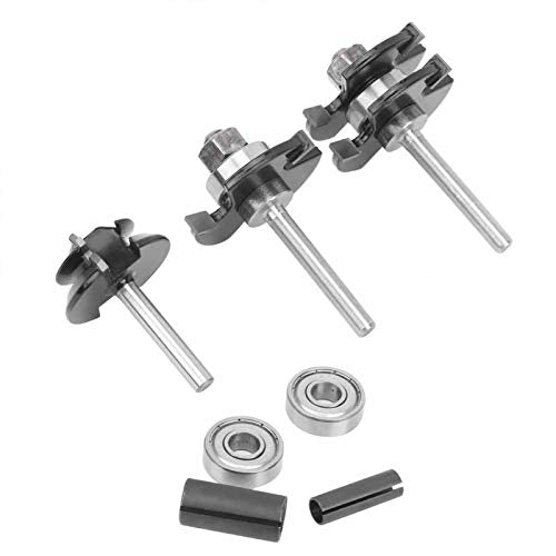 ▶ Broca fresadora de enrutador de inglete de bloqueo de aleación  3 dientes en forma de T juego de brocas de enrutador de madera herramienta de carpintería para recortar