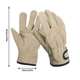 ▶ Guantes ignífugos  Aislamiento de Cuero Guantes de Barbacoa ignífuga Grueso grulas Guantes Protectores Protección de Mano de Obra a Domicilio Alta Ardor, Caqui