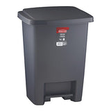 Rubbermaid Bote de Basura con Tapa, 8.25 galones, Gris, fácil de Limpiar para el hogar, Cocina, recámara, Oficina
