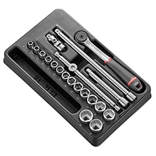 ▶ FACOM- Juego de llaves de vaso de 6 puntos, multicolor, 3/8