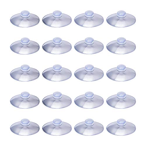 SAVITA 20 ventosas transparentes de 5 cm sin ganchos, ventosas de baño y cocina para decoración y organización del hogar