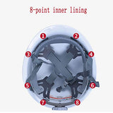▶ Casco de Seguridad Industrial, Casco de construcción rígido, ventilado, arnés de 8 Puntos, Casco de Protección, Casco de Trabajo Casco